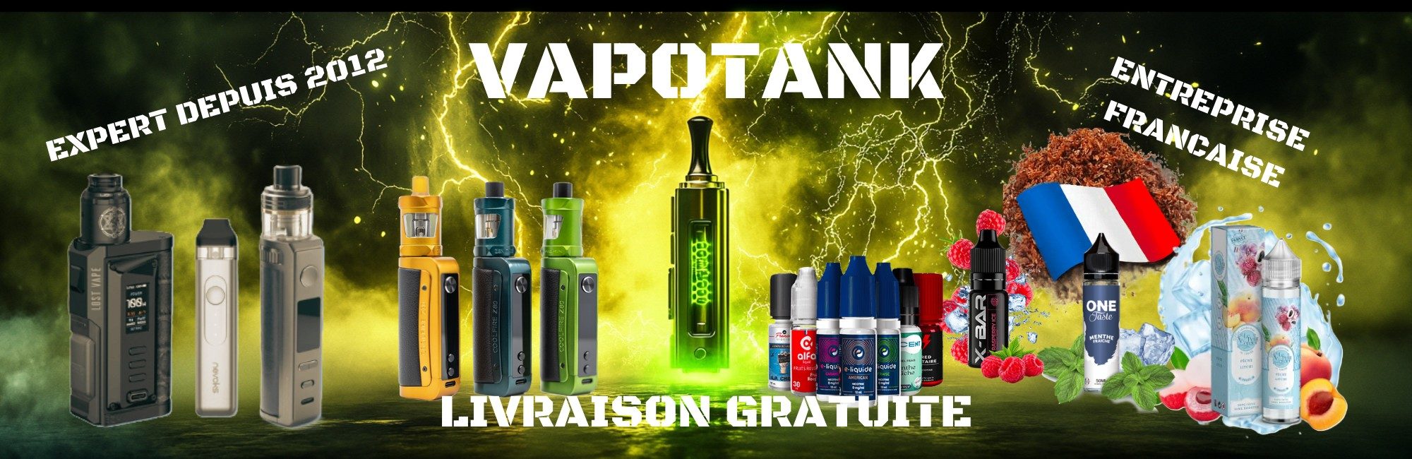 VAPOTANK - Achetez vos ecigarettes discount, eliquides pas chers et accessoires de vape en ligne